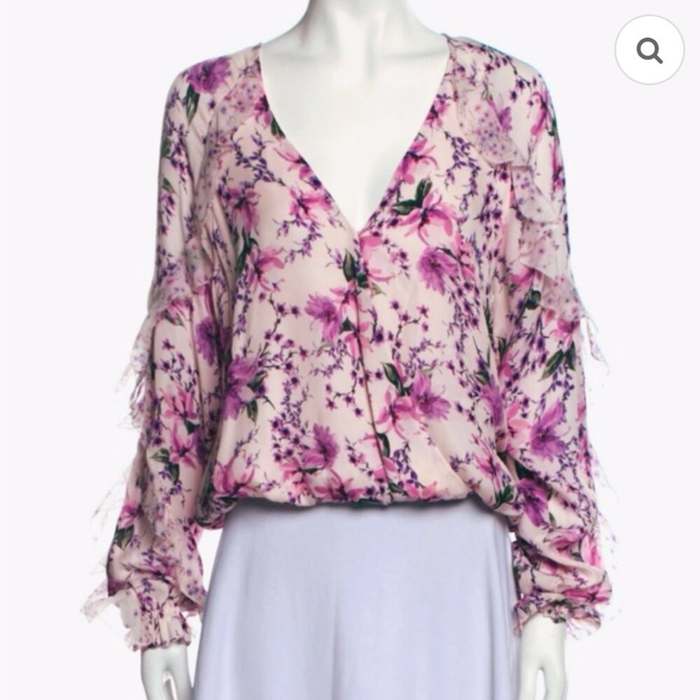 Cami NYC The Eden Blouse in Pink Azalea Pink Wallflower